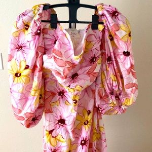 SUNDRESS maxi floral dress wore on or off shoulder